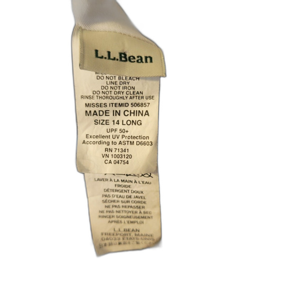 L. L. Bean Women's Plus Size One-Piece UPF 50+ Navy/Floral Swimsuit 14 Long - Picture 3 of 4